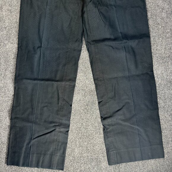 Faconnable Pants Mens 34 Straight Leg Chino Blue Cotton Flat Front Pockets - Picture 2 of 7